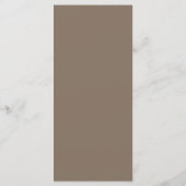 Modern Elegant Crème Bruin Trouwmenu Menu (Achterkant)