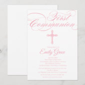 Modern Elegant Cross Community Invite for Girls Kaart (Voorkant / Achterkant)