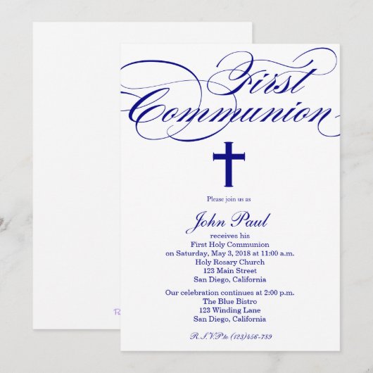 Modern Elegant Cross-Communityuitnodiging voor jon Kaart (Voorkant / Achterkant)