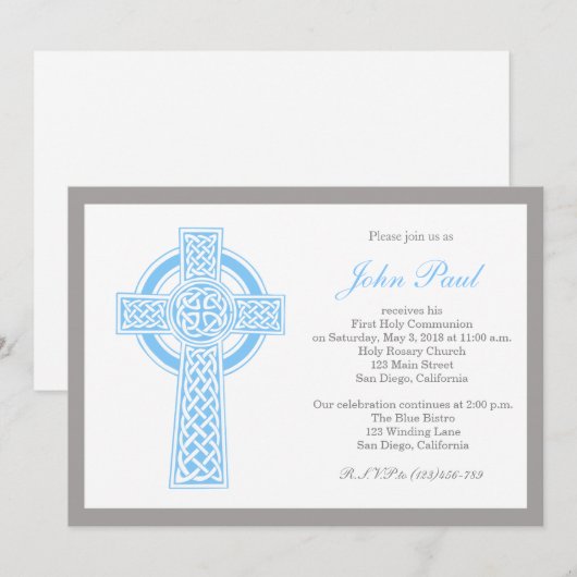 Modern Elegant Cross-Communityuitnodiging voor jon Kaart (Voorkant / Achterkant)