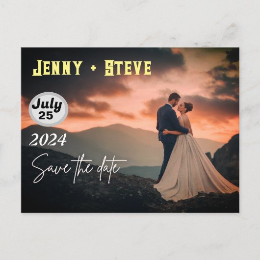 Modern Elegant Custom bruiloft uitnodiging briefka (Voorkant)