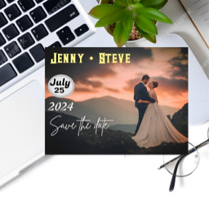 Modern Elegant Custom bruiloft uitnodiging briefka Briefkaart