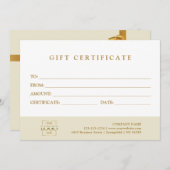 Modern Elegant Custom Business Gift Certificate (Voorkant / Achterkant)