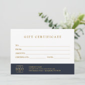 Modern Elegant Custom Business Gift Certificate (Staand voorkant)