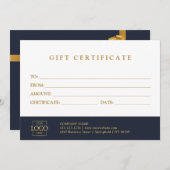 Modern Elegant Custom Business Gift Certificate (Voorkant / Achterkant)