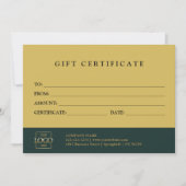Modern Elegant Custom Business Gift Certificate (Voorkant)