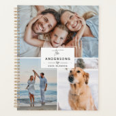 Modern Elegant Custom Family 4 Photo Collage 2026 Planner (Voorkant)