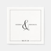 Modern Elegant Custom Jubileum Party of Bruiloft Servet (Voorkant)