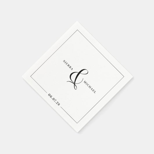 Modern Elegant Custom Jubileum Party of Bruiloft Servet (Hoek)