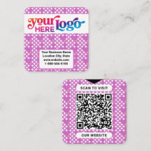 Modern Elegant Custom Logo QR Code Orchidee Square