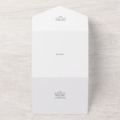 Modern Elegant Custom Photo Wedding All In One Uitnodiging (Buitenkant)
