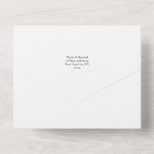 Modern Elegant Custom Photo Wedding All In One Uitnodiging (Achterkant)