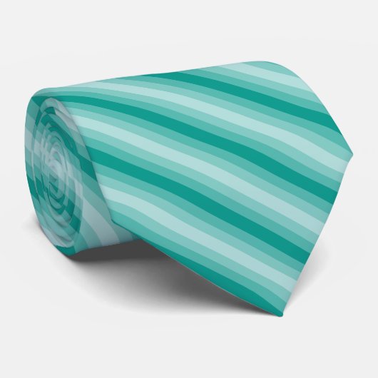 Modern Elegant Custom Sjabloon Trendy Blauwgroen Stropdas (Opgerold)