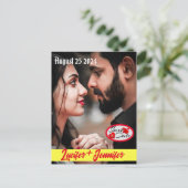 Modern Elegant Custom Wedding Invitations briefkaa Briefkaart (Staand voorkant)