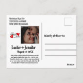 Modern Elegant Custom Wedding Invitations briefkaa Briefkaart (Achterkant)