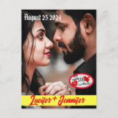 Modern Elegant Custom Wedding Invitations briefkaa Briefkaart (Voorkant)