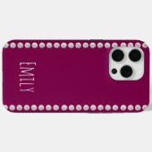 Modern elegant cute eenvoudig glanzend Case-Mate iPhone case (Achterkant (horizontaal))