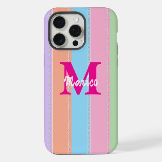 Modern elegant cute eenvoudig glanzend iPhone hoesje (Achterkant)