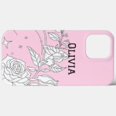 Modern elegant cute girly simple florals Case-Mate iPhone case (Achterkant (horizontaal))