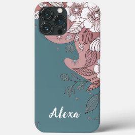 Modern elegant cute girly simple florals Case-Mate iPhone case