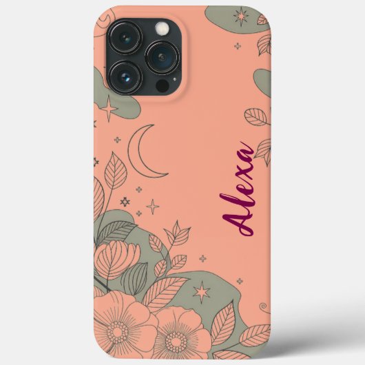Modern elegant cute girly simple florals Case-Mate iPhone case (Achterkant)