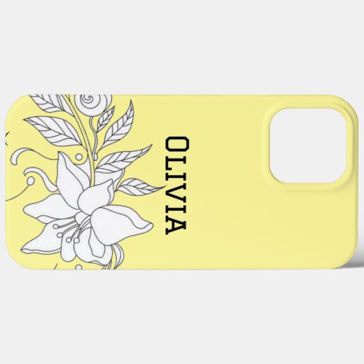 Modern elegant cute girly simple florals Case-Mate iPhone case (Achterkant (horizontaal))