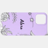 Modern elegant cute girly simple florals Case-Mate iPhone case (Achterkant (horizontaal))