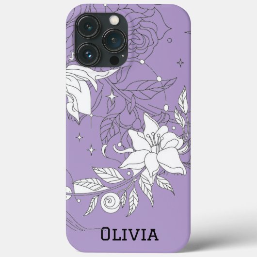 Modern elegant cute girly simple florals Case-Mate iPhone case (Achterkant)