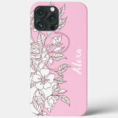 Modern elegant cute girly simple florals Case-Mate iPhone case (Achterkant)