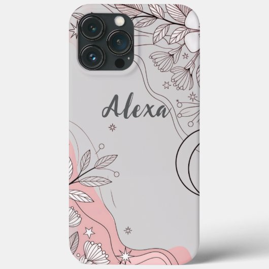 Modern elegant cute girly simple florals Case-Mate iPhone case (Achterkant)