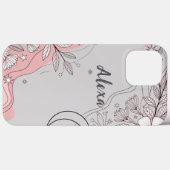 Modern elegant cute girly simple florals Case-Mate iPhone case (Achterkant (horizontaal))