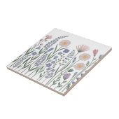 Modern elegant cute girly simple wildflowers  tegeltje (Zijkant)