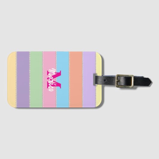Modern elegant cute simple shiny bagagelabel (Voorkant (horizontaal))