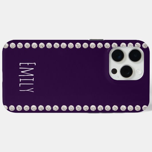 Modern elegant cute simple shiny Case-Mate iPhone case (Achterkant (horizontaal))