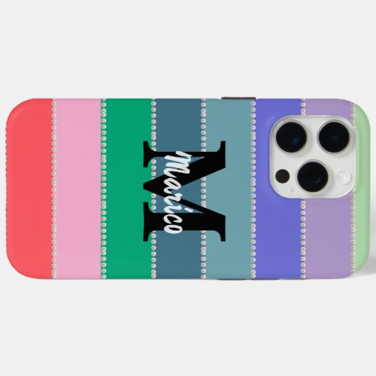 Modern elegant cute simple shiny Case-Mate iPhone case (Achterkant (horizontaal))