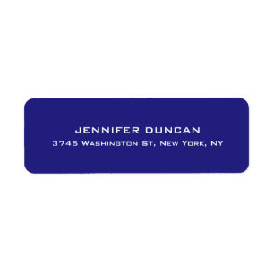 Modern elegant Cute Unique Deep Blue, gekleurd Etiket