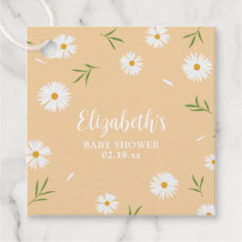 Modern Elegant Daisies Genderneutraal Baby shower Bedankjes Labels