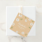 Modern Elegant Daisies Genderneutraal Baby shower Bedankjes Labels (In situ)