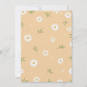Modern Elegant Daisies Genderneutraal Baby shower Kaart (Achterkant)