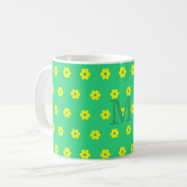 Modern elegant daisy bloemenpatroon koffiemok