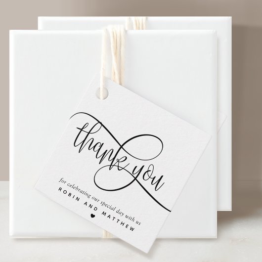 Modern elegant, dank je script, bedankjes labels