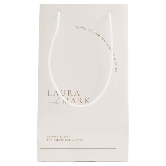 Modern Elegant Dank u bruiloft Klein Cadeauzakje (Voorkant)