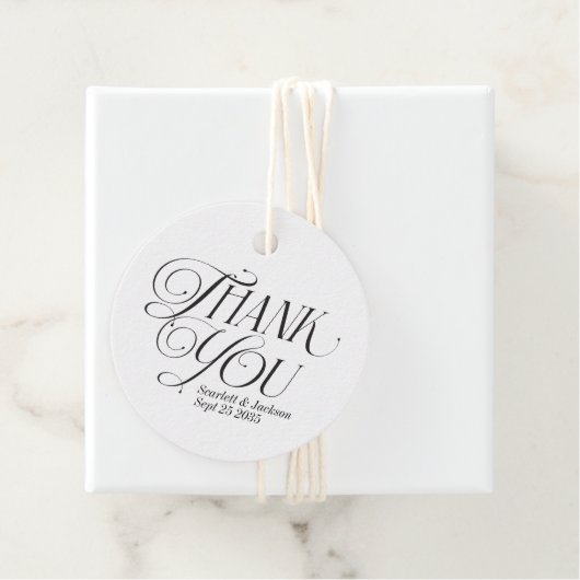 Modern Elegant Dank u Calligrafie Script Bedankjes Labels (In situ)