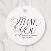 Modern Elegant Dank u Calligrafie Script Bedankjes Labels (Voorkant)