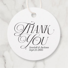 Modern Elegant Dank u Calligrafie Script Bedankjes Labels