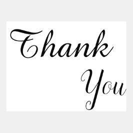 Modern elegant Dank u wel script