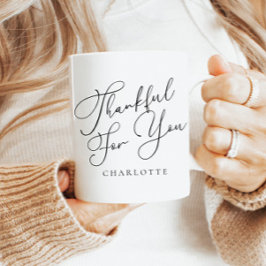 Modern Elegant Dankbaar voor je Thanksgiving Koffiemok