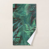 Modern Elegant Dark Emerald Green Ferns Bad Handdoek (Handdoek)