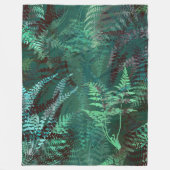 Modern Elegant Dark Emerald Green Ferns Fleece Deken (Voorkant)