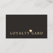 Modern Elegant Dark Faux Gold Heart Beauty Loyalty (Voorkant)